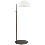 Dulcet Floor Lamp - White Glass / Bronze