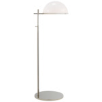 Dulcet Floor Lamp - White Glass / Polished Nickel