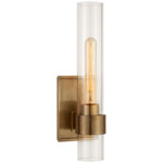 Presidio Wall Sconce - Hand-Rubbed Antique Brass / Clear