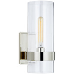 Presidio Wall Sconce - Polished Nickel / Clear