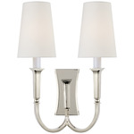 Delphia Wall Sconce - Polished Nickel / Linen