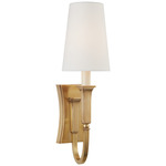 Delphia Wall Sconce - Hand-Rubbed Antique Brass / Linen