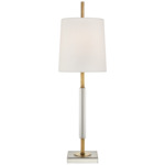 Lexington Table Lamp - Hand-Rubbed Antique Brass / Crystal / Linen