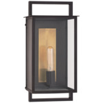 Halle Outdoor Wall Light - Aged Iron / Clear