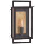 Halle Outdoor Wall Light - Aged Iron / Clear