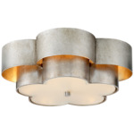 Arabelle Ceiling Light - Burnished Silver Leaf / Frosted