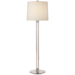 Riga Buffet Table Lamp - Polished Nickel / Crystal / Linen