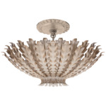 Hampton Semi Flush Ceiling / Pendant - Burnished Silver Leaf