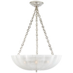 Rosehill Chandelier - Polished Nickel / White