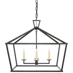 Darlana Wide Lantern Pendant - Aged Iron