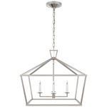 Darlana Wide Lantern Pendant - Polished Nickel