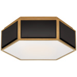 Bradford Ceiling Light - Black / Soft Brass / Frosted