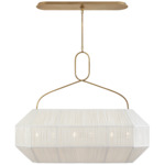 Forza Linear Pendant - Antique Burnished Brass / Linen