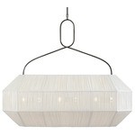 Forza Linear Pendant - Bronze / Linen