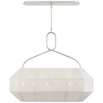 Forza Linear Pendant - Polished Nickel / Linen