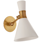 Liam Wall Sconce - Hand-Rubbed Antique Brass / Matte White