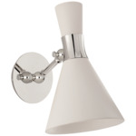 Liam Wall Sconce - Polished Nickel / Matte White