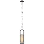 Melange Elongated Pendant - Bronze / Alabaster