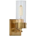 Marais Wall Sconce - Hand-Rubbed Antique Brass / Clear