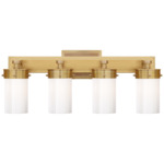 Marais Bathroom Vanity Light - Hand-Rubbed Antique Brass / White