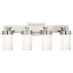 Marais Bathroom Vanity Light - Polished Nickel / White