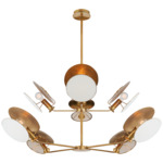 Osiris Chandelier - Hand-Rubbed Antique Brass / Linen