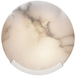 Melange Disc Wall Sconce - Polished Nickel / Alabaster