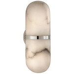 Melange Pill Wall Sconce - Polished Nickel / Alabaster
