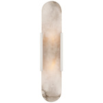 Melange Elongated 20 inch Wall Sconce - Polished Nickel / Alabaster