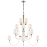 Clarice Chandelier - Polished Nickel / Crystal / Linen