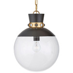 Lucia Pendant - Matte Black / Gild / Clear