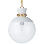 Lucia Pendant - White / Gild / Clear