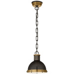 Hicks Pendant - Bronze / Hand-Rubbed Antique Brass / Frosted