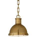 Hicks Pendant - Hand-Rubbed Antique Brass / Frosted