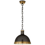 Hicks Pendant - Bronze / Hand-Rubbed Antique Brass / Frosted