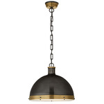 Hicks Pendant - Bronze / Hand-Rubbed Antique Brass / Frosted