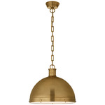 Hicks Pendant - Hand Rubbed Antique Brass / Frosted