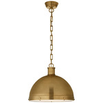Hicks Pendant - Hand-Rubbed Antique Brass / Frosted