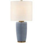 Chado Table Lamp - Polar Blue Crackle / Linen