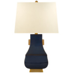 Kang Jug Table Lamp - Mixed Blue Brown / Natural Percale