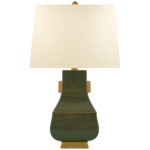 Kang Jug Table Lamp - Oslo Green / Natural Percale