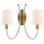 Clarice Wall Sconce - Antique Brass / Crystal / Linen