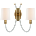 Clarice Wall Sconce - Antique Brass / Crystal / Linen