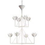 Alberto Two Tier Chandelier - Plaster White