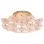 Leighton Ceiling Light - Soft Brass / Blush Tinted