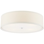 Walker Ceiling Light - Burnished Silver Leaf / Cream Linen