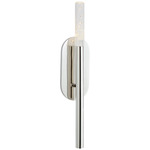 Rousseau Tube Wall Sconce - Polished Nickel / Seeded Glass