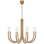 Rousseau Chandelier - Antique-Burnished Brass / Etched Crystal
