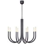 Rousseau Chandelier - Bronze / Etched Crystal