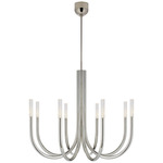 Rousseau Chandelier - Polished Nickel / Seeded Glass